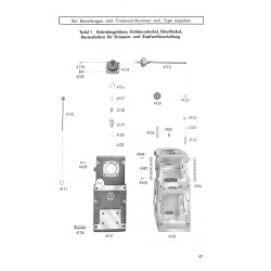 Z03 Ersatzteilliste,Wartungsanleitung (onderhoudsinstructie) ZF -Getriebe A-4 ( achterbrug) . Voor de Porsche Diesel Junior
