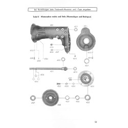Z03 Ersatzteilliste,Wartungsanleitung (onderhoudsinstructie) ZF -Getriebe A-4 ( achterbrug) . Voor de Porsche Diesel Junior