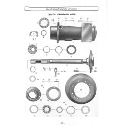 Z02 Betriebsanleitung, Ersatzteilliste ( onderhoudsboek), ZF/ZP-achterbrug A-20/18II, Voor de Master 408-409