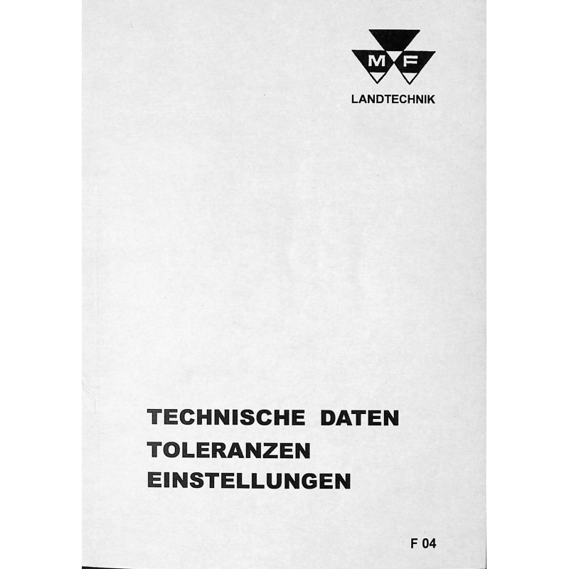 F04 Technische Daten Toleranzen Einstellungen