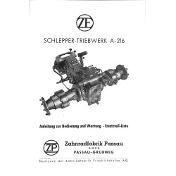 Z04 Betriebsanleitung, Ersatzteiliste,(onderhoud, Getr  ZF/ZP  , A216, Super 318-319, Master 418-419