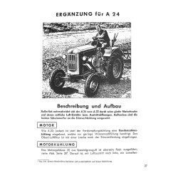 Betriebsanleitung zum Allgaier Dieselschlepper A22/A24, gebruiksaanwijzing , handleiding 