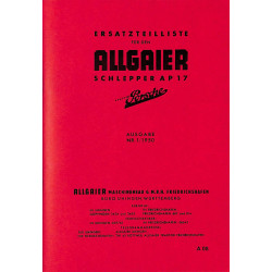 Ersatzteilliste für den Allgaier Schlepper AP17, onderdelenlijst