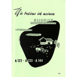 Bedienungsanleitung Allgaier Porsche-Diesel A122/133/144 ,Technische handleiding Allgaier A 122 -  A 133 - A 144