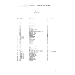 F06 Ersatzteilliste Massey-Ferguson Schlepper TE20