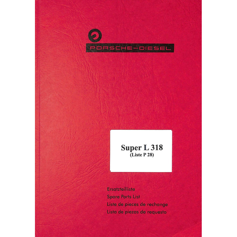 Ersatzteilliste Porsche-Diesel Super L318, onderdelenlijst