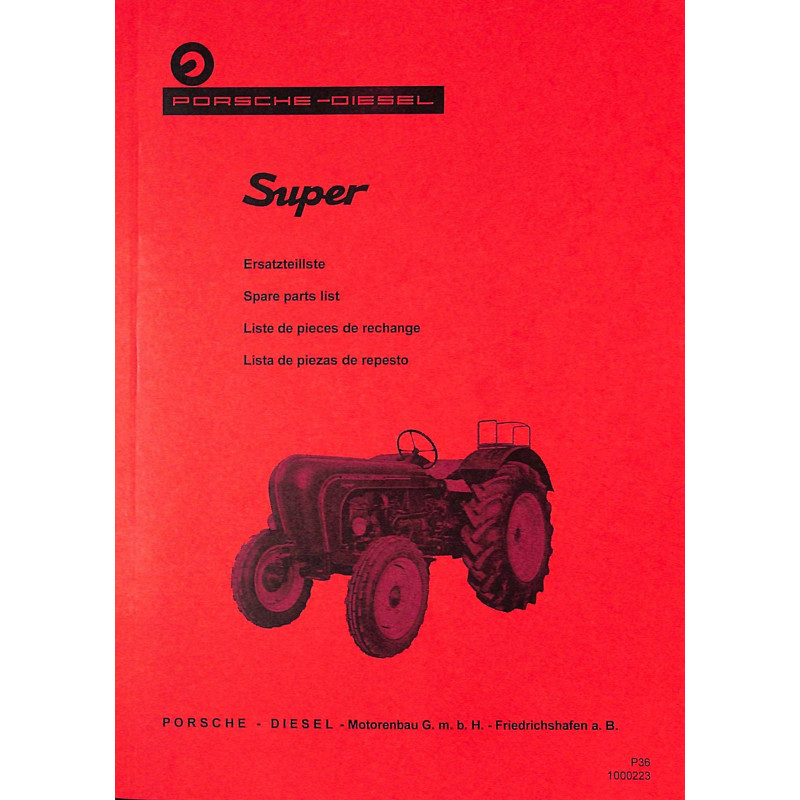Ersatzteilliste Porsche-Diesel Super 309 , onderdelenlijst
