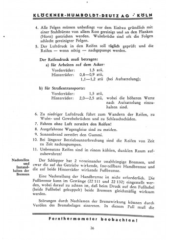 D03 - Bedienungsanleitung und Ersatzteilliste für 15PS Deutz-Bauernschlepper F1L514/50