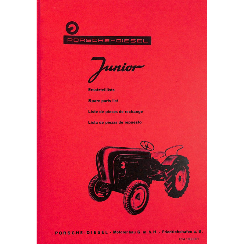 Ersatzteilliste Porsche-Diesel Junior 109, onderdelenlijst
