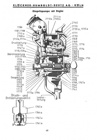 D03 - Bedienungsanleitung und Ersatzteilliste für 15PS Deutz-Bauernschlepper F1L514/50