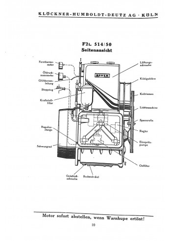 D04 - Bedienungsanleitung und Ersatzteilliste für Deutz-F2L 514/50