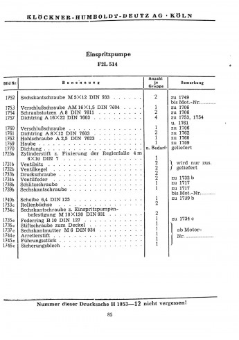 D04 - Bedienungsanleitung und Ersatzteilliste für Deutz-F2L 514/50