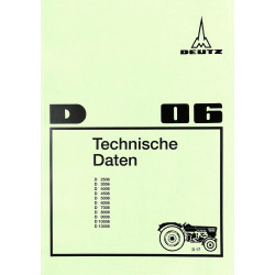 Technische Daten D--06, technische data, technische gegevens
