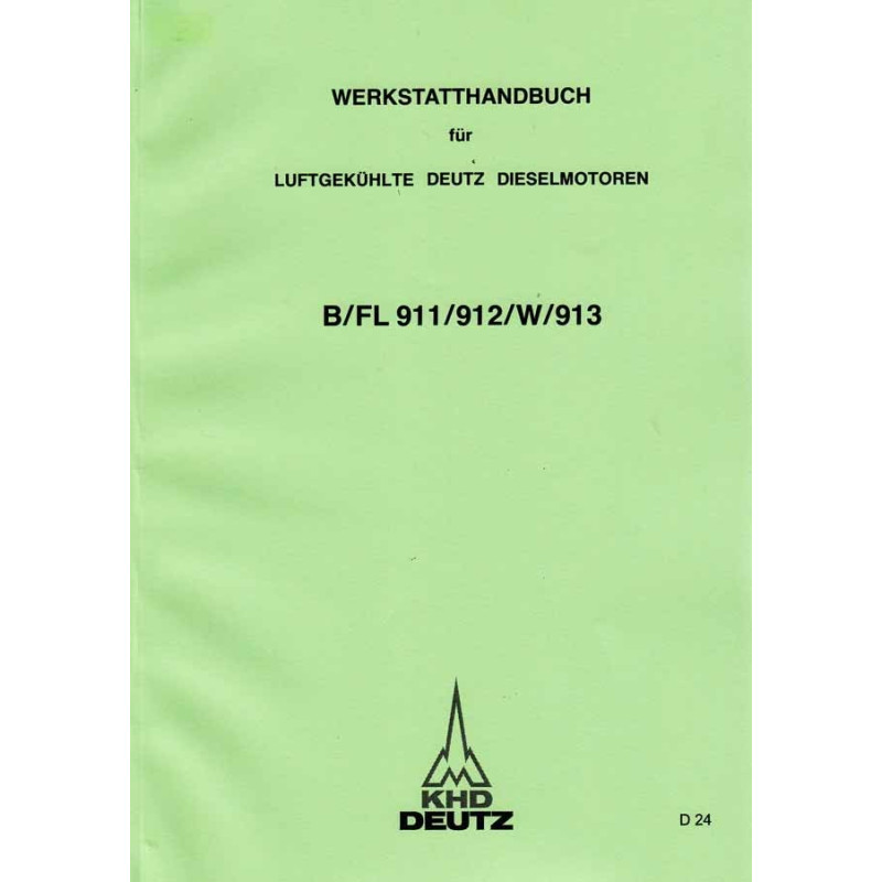 Werkstatthandbuch für luftgekühlte Deutz Dieselmotoren B/FL911/912/W/913, werkplaats handboek