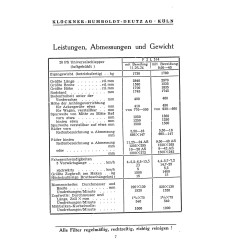 Bedienungsanleitung und Ersatzteilliste für Deutz-Universal-Schlepper, gebruiksaanwijzing en onderdelen lijst 