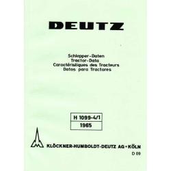 Schlepper-Daten H1099-4/1 1965, traktor data 