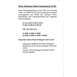 Schlepper-Daten H1099-4/1 1965, traktor data 