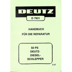 Handbuch für die Reparatur 50PS Deutz-Diesel-Schlepper, handboek