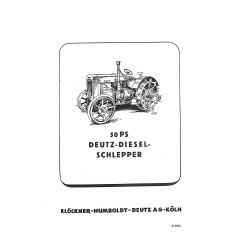 Handbuch für die Reparatur 50PS Deutz-Diesel-Schlepper, handboek