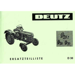 Ersatzteilliste Deutz D25.2 D30 D30S, onderdelen lijst 