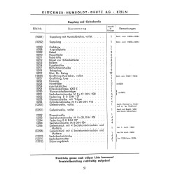 Bedienungsanleitung und Ersatzteilliste für 13PS Deutz-Schlepper, gebruiksaanwijzing en onderdelen lijst 