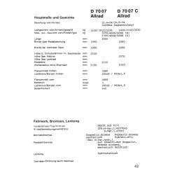 Technische Daten für Deutz-Fahr Traktoren , technische data