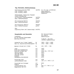 Technische Daten für Deutz-Fahr Traktoren , technische data