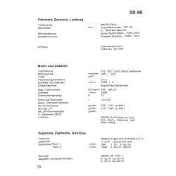 Technische Daten für Deutz-Fahr Traktoren , technische data