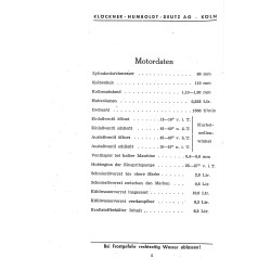 Bedienungsanleitung und Ersatzteilliste für Deutz-Diesel-Motor MAH 914/916, gebruiksaawijzing en onderdelen lijst