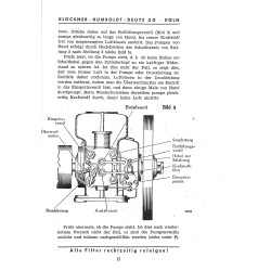 Bedienungsanleitung und Ersatzteilliste für Deutz-Diesel-Motor MAH 914/916, gebruiksaawijzing en onderdelen lijst