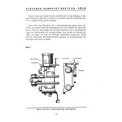 Bedienungsanleitung und Ersatzteilliste für Deutz-Diesel-Motor MAH 914/916, gebruiksaawijzing en onderdelen lijst