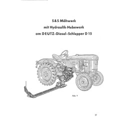 Betriebsanleitung und Ersatzteilliste für den Deutz-Diesel-Schlepper D15, gebruiksaanwijzing en onderdelenlijst