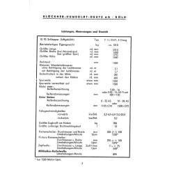 Bedienungsanleitung und Ersatzteilliste zum Deutz-Schlepper, gebruiksaanwijzing en onderdelen lijst