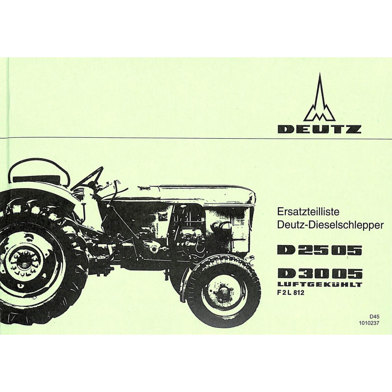 Ersatzteilliste Deutz-Dieselschlepper D2505 D3005, onderdelen lijst