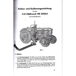 Betriebsanleitung und Ersatzteilliste für den Deutz-Diesel-Schlepper, gebruiksaanwijzing en onderdelen lijst