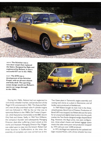Reliant Sabre, Scimitar and SS1