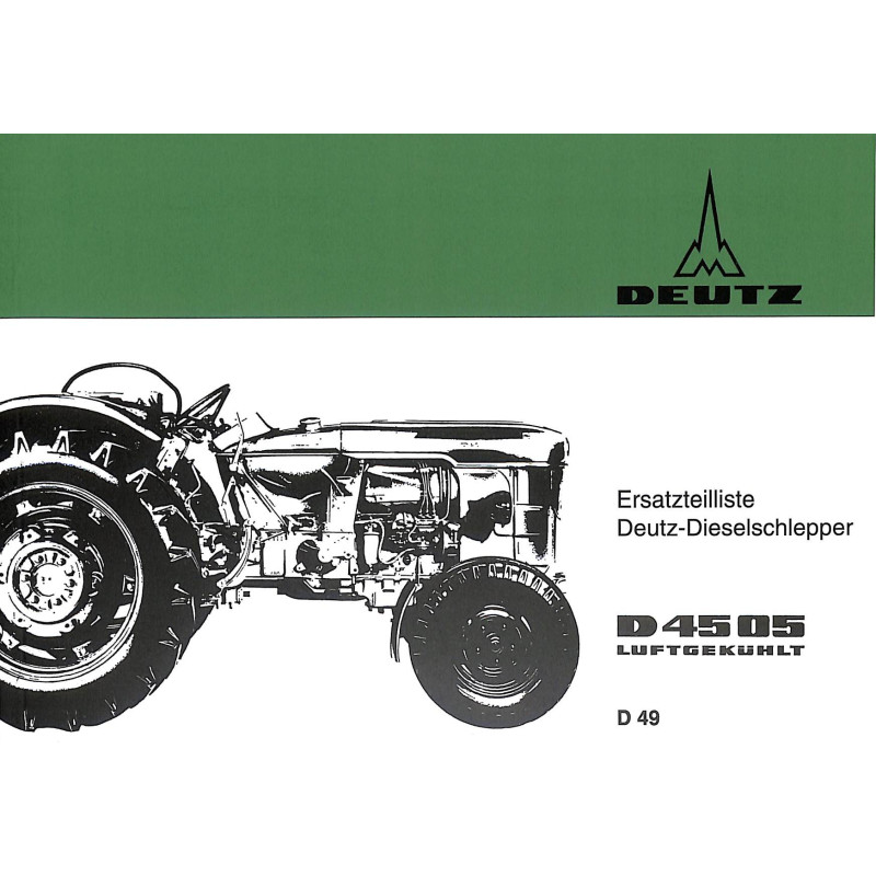 Ersatzteilliste Deutz-Dieselschlepper D4505, onderdelen lijst