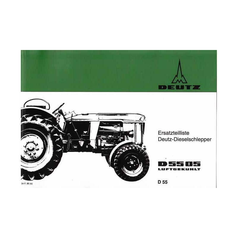 Ersatzteilliste Deutz-Dieselschlepper D5505, onderdelen lijst