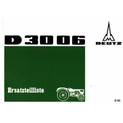 Ersatzteilliste Deutz D3006, onderdelen lijst