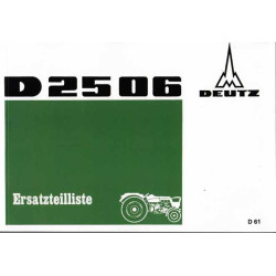 Ersatzteilliste Deutz D2506, onderdelen lijst