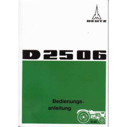 Bedienungsanleitung Deutz D2506, gebruiksaanwijzing