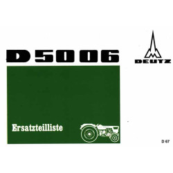 Ersatzteilliste Deutz D5006, onderdelenlijst