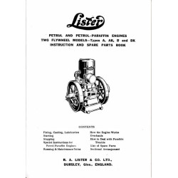 Lister Instruction and Spare Parts Book