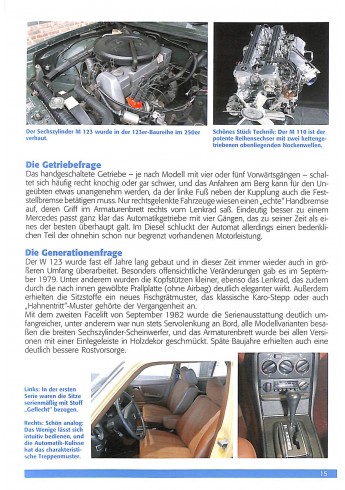 Mercedes Benz W 123  Praxisratgeber Klassikerkauf
