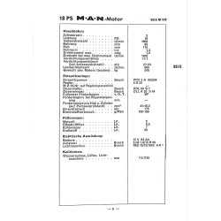 MAN Traktoren Technische Daten für M-Motoren