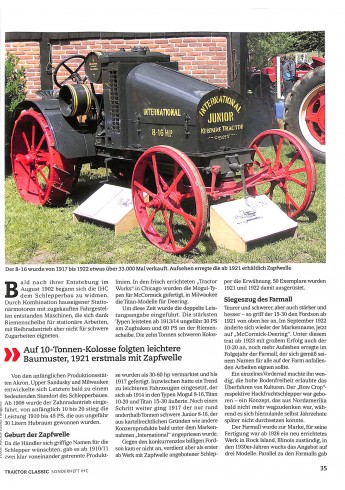 IHC-Traktoren - Meilensteine der International Harvester Company