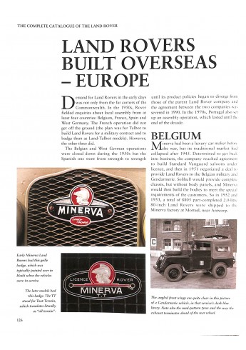 De complete catalogus van de Land Rover