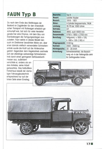 Faun - Lastwagen 1916-1988
