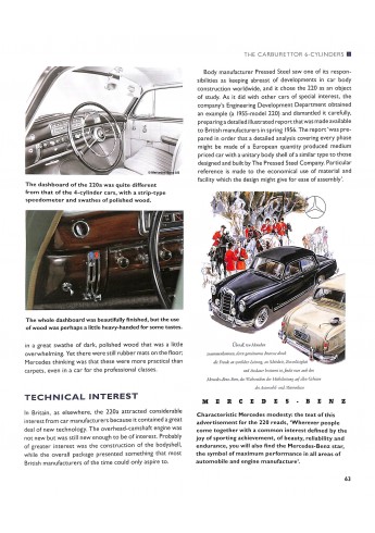 THE MERCEDES-BENZ PONTON AND 190SL