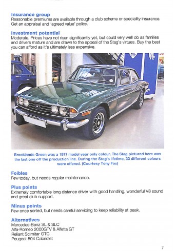 Triumph Stag 1970 to 1977